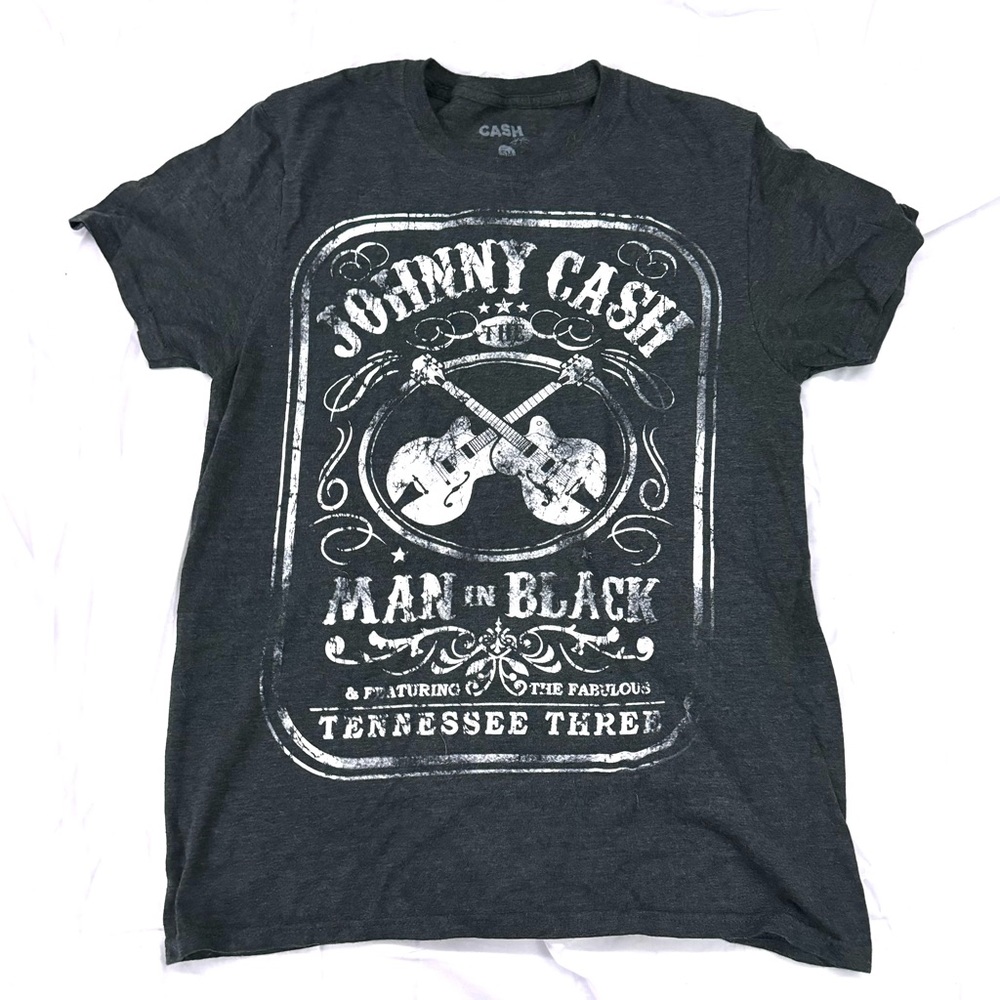 Johnny Cash T-Shirt Size Small The Man in Black Front Graphic
